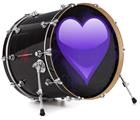 Decal Skin works with most 26" Bass Kick Drum Heads Glass Heart Grunge Purple - DRUM HEAD NOT INCLUDED