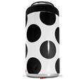 WraptorSkinz Skin Decal Wrap compatible with Yeti 16oz Tall Colster Can Cooler Insulator Kearas Polka Dots White And Black (COOLER NOT INCLUDED)