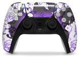 WraptorSkinz Skin Wrap compatible with the Sony PS5 DualSense Controller Cartoon Skull Purple (CONTROLLER NOT INCLUDED)