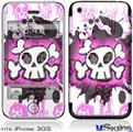 iPhone 3GS Skin - Cartoon Skull Pink