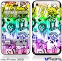 iPhone 3GS Skin - Scene Kid Sketches Rainbow