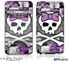 iPod Touch 4G Decal Style Vinyl Skin - Princess Skull Purple