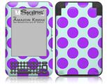 Kearas Polka Dots Purple And Blue - Decal Style Skin fits Amazon Kindle 3 Keyboard (with 6 inch display)