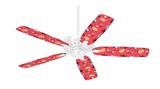 Beach Party Umbrellas Coral - Ceiling Fan Skin Kit fits most 42 inch fans (FAN and BLADES SOLD SEPARATELY)