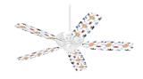 Beach Party Umbrellas White - Ceiling Fan Skin Kit fits most 42 inch fans (FAN and BLADES SOLD SEPARATELY)
