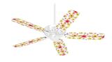 Beach Flowers White - Ceiling Fan Skin Kit fits most 42 inch fans (FAN and BLADES SOLD SEPARATELY)