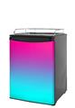 Kegerator Skin - Smooth Fades Neon Teal Hot Pink (fits medium sized dorm fridge and kegerators)