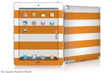 iPad Skin - Psycho Stripes Orange and White (fits iPad2 and iPad3)