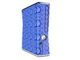 Gothic Punk Pattern Blue Decal Style Skin for XBOX 360 Slim Vertical