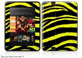 Zebra Yellow Decal Style Skin fits 2012 Amazon Kindle Fire HD 7 inch