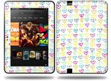 Kearas Hearts White Decal Style Skin fits Amazon Kindle Fire HD 8.9 inch