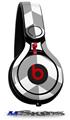 WraptorSkinz Skin Decal Wrap compatible with Beats Mixr Headphones Chevrons Gray And Charcoal Skin Only (HEADPHONES NOT INCLUDED)