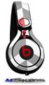 WraptorSkinz Skin Decal Wrap compatible with Beats Mixr Headphones Chevrons Gray And Coral Skin Only (HEADPHONES NOT INCLUDED)