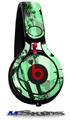 WraptorSkinz Skin Decal Wrap compatible with Beats Mixr Headphones Scene Kid Sketches Green Skin Only (HEADPHONES NOT INCLUDED)