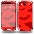 Deathrock Bats Red - Decal Style Skin (fits Samsung Galaxy S III S3)